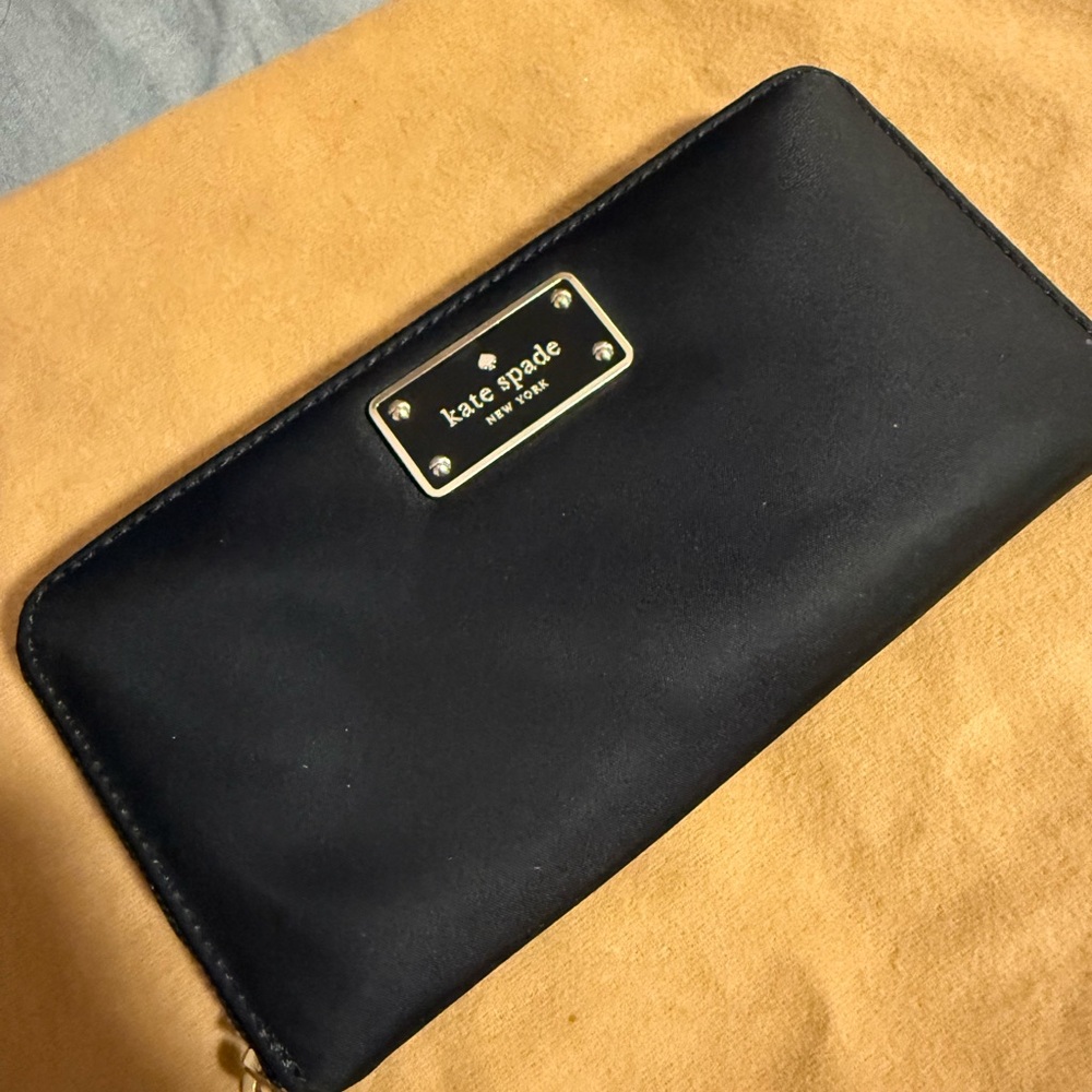 Kate Spade Black Zip-Around Wallet
